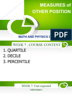 Week 7 - Measures of Other Position