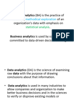 Business Analytics & Applications