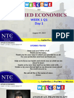 Day 1 Week 1 Applied Economics