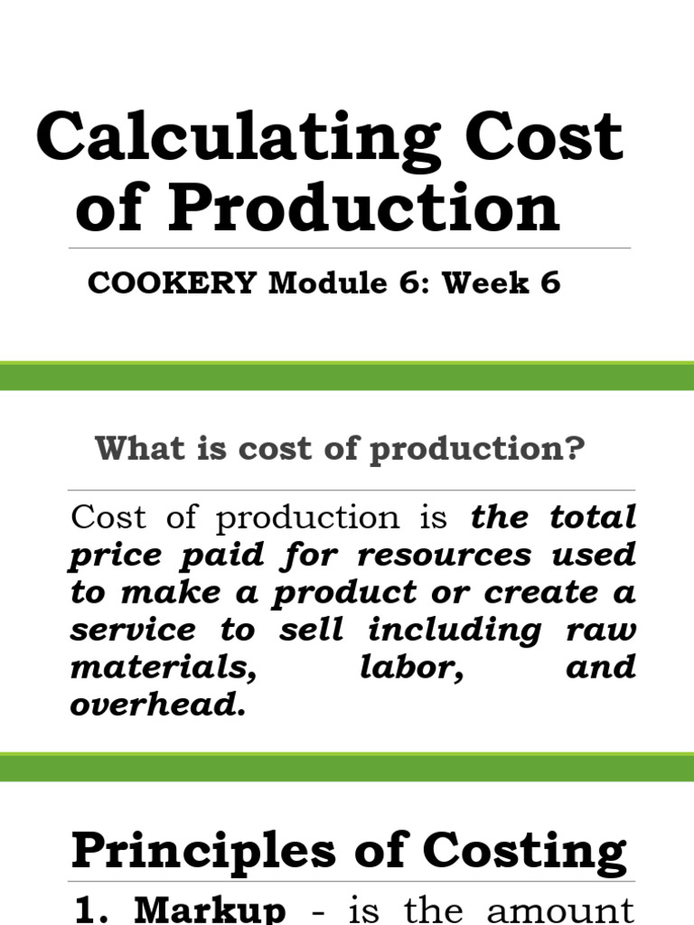 Module 6 Cost of Production | PDF
