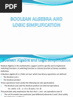 Boolen Algebra and Logic Simplification Lecture Notes