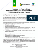 PhilHealth Advisory No. 2022-0036 Registration To Konsulta Provider