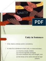Unity in Sentences