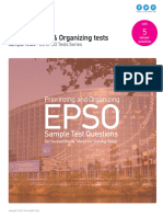 Organizing Tests EU EPSO
