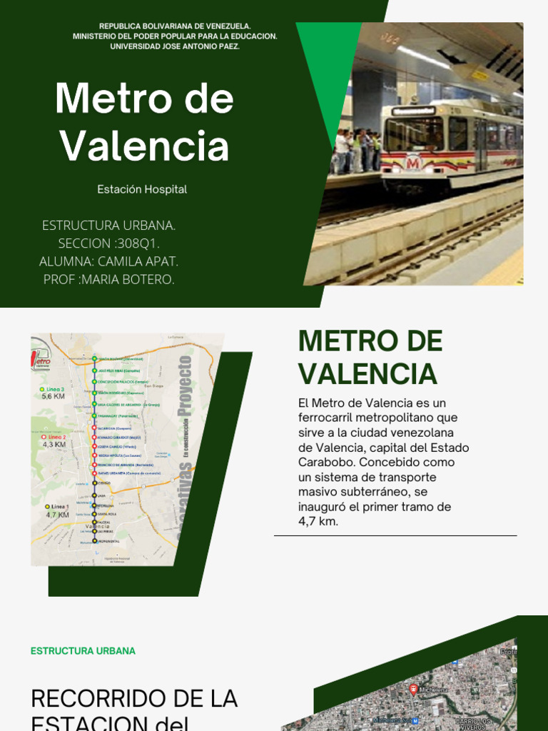 Estructura y estaciones del Metro Valencia | PDF