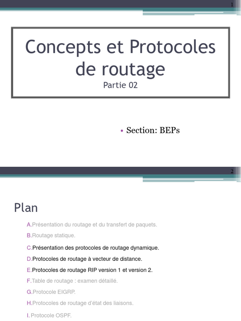 Protocoles de routage RIP et dynamique | PDF | Adresse IP | Routage