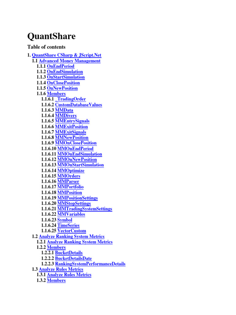 QuantShare API Overview | PDF | Order (Exchange) | Integer (Computer ...