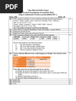 Term-I Practical Question Paper 2022-2023