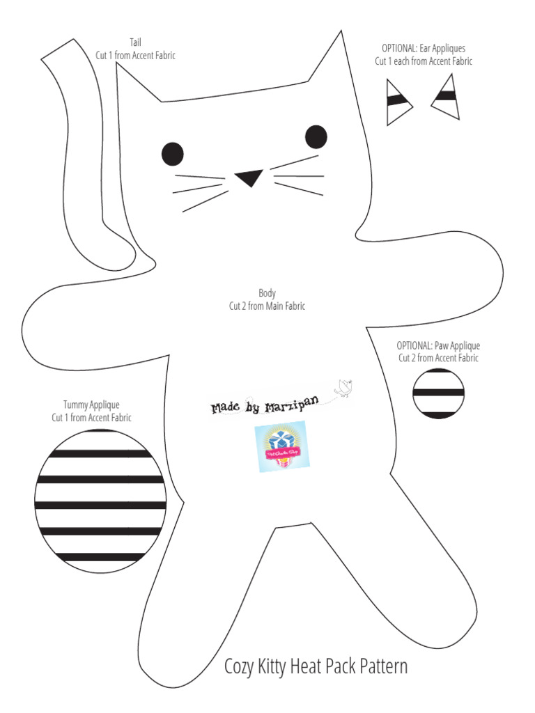 Cozy Kitty Heat Pack Pattern | PDF