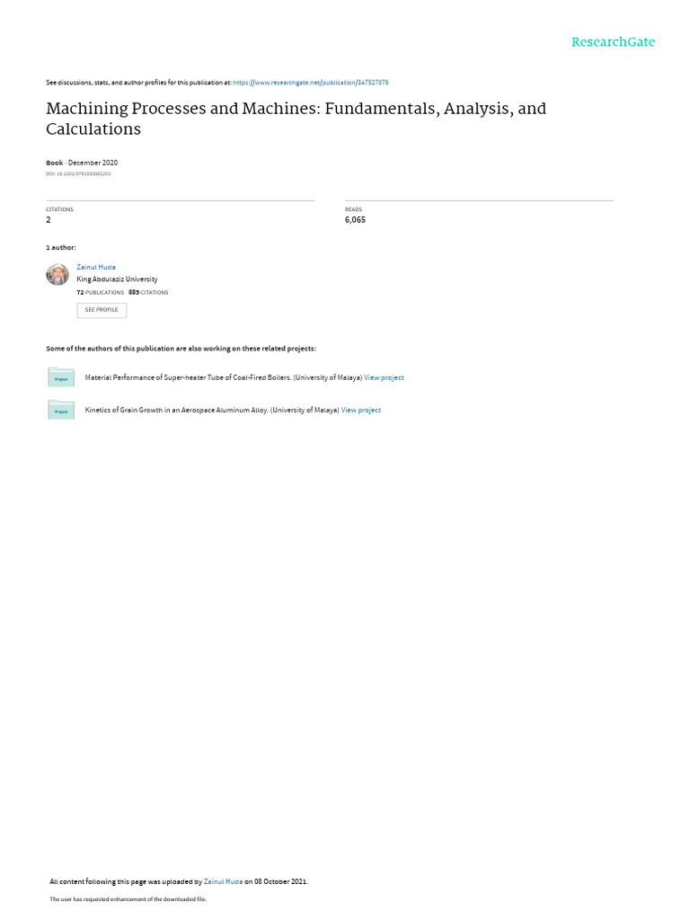 Machining Processes and Machines Fundamentals Anal | PDF | Art | Computers