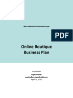Online Boutique Business Plan Template