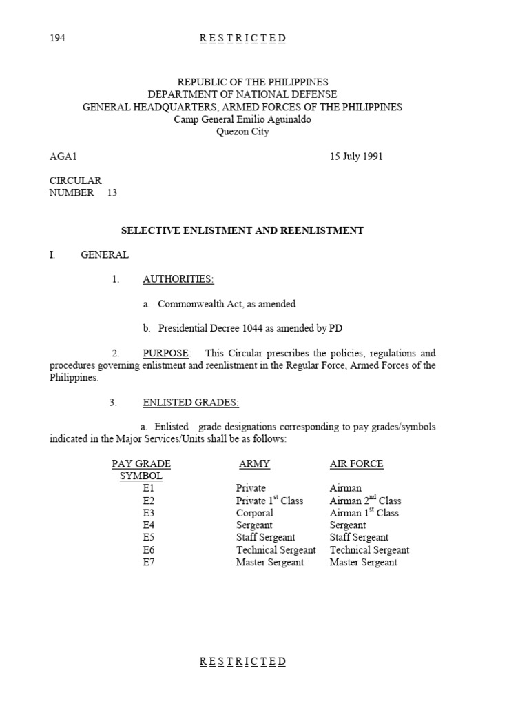 Cir nr 13 download free pdf sergeant military discharge