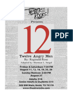 Twelve Angry Men 2023 Playbill