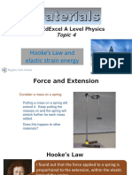 Hookes Law and Elastic Strain Energy