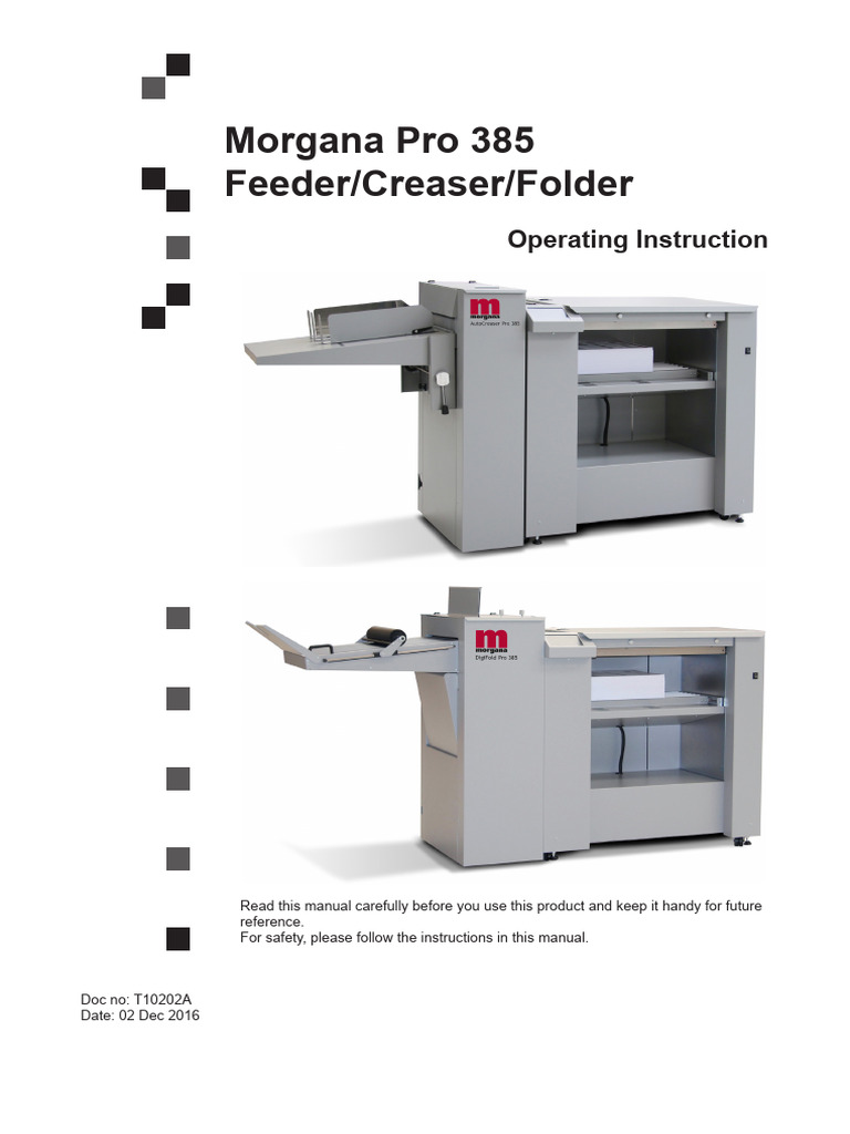 Morgana Autocreaser Pro 385 Manual | PDF