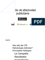 "Estudio de Efectividad Publicitaria" (AdIndex, IAB México, MillwardBrown, Ford) OCT11