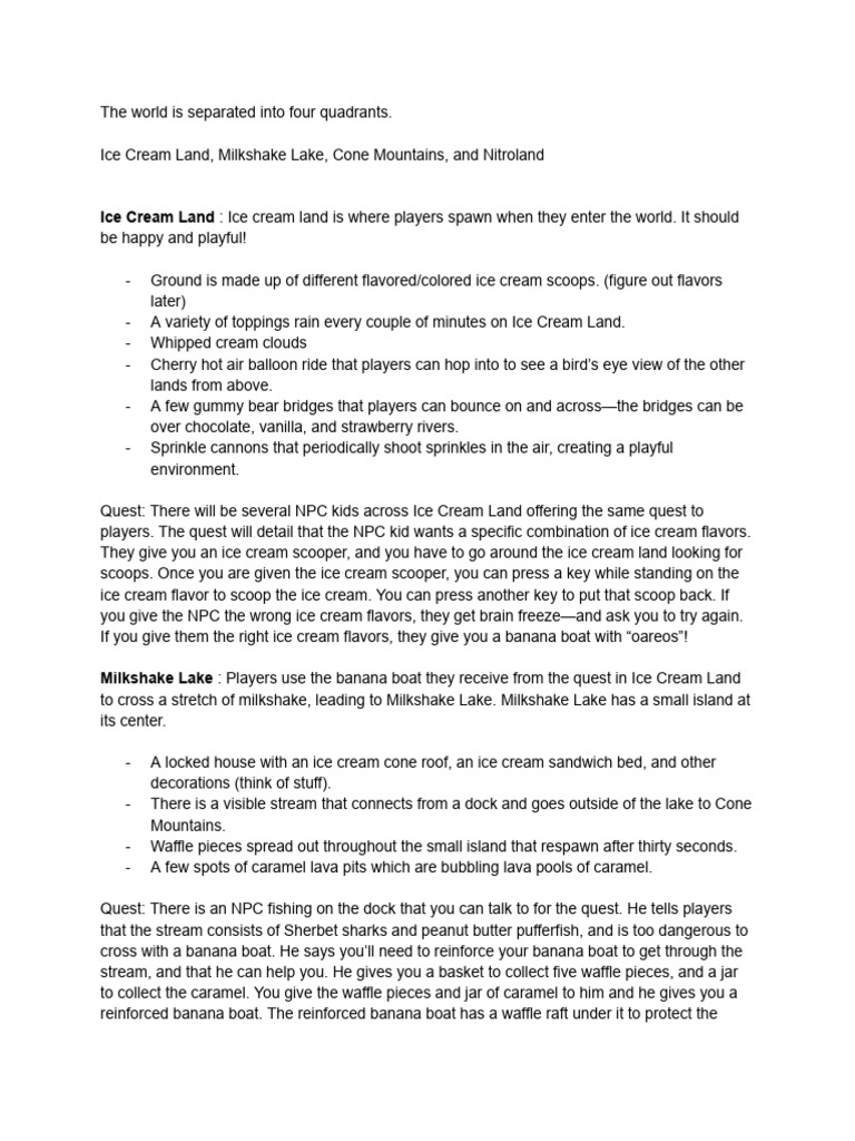 Icecreamworld 1 PDF Ice Cream Milkshake