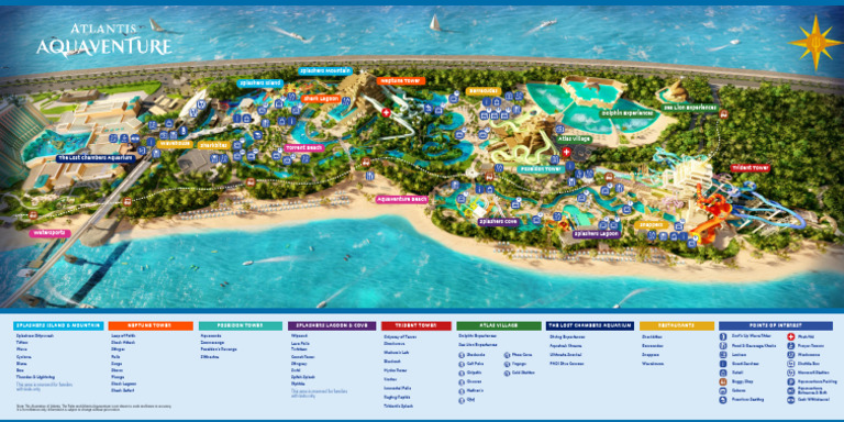 Atlantis Aquaventure Map 2022 | PDF