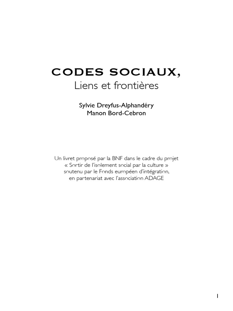 Codes sociaux et inclusion culturelle | PDF