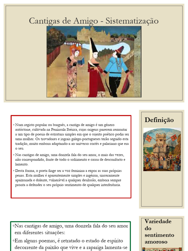Características das Cantigas de Amigo | PDF | Amor | Poesia