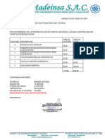 Madeinsa Cotizacion de Gaseosas y Epp