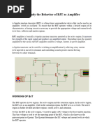 BJT AS Amplifier