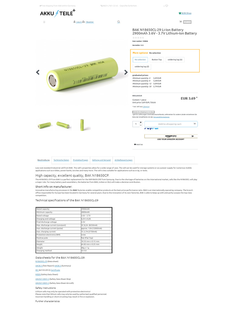 Precise Watch Battery N18629G