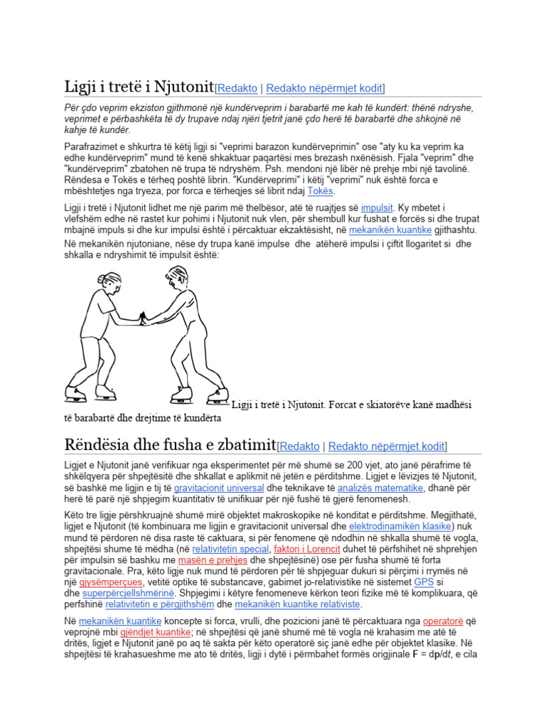 Ligji i tret i njutonit pdf