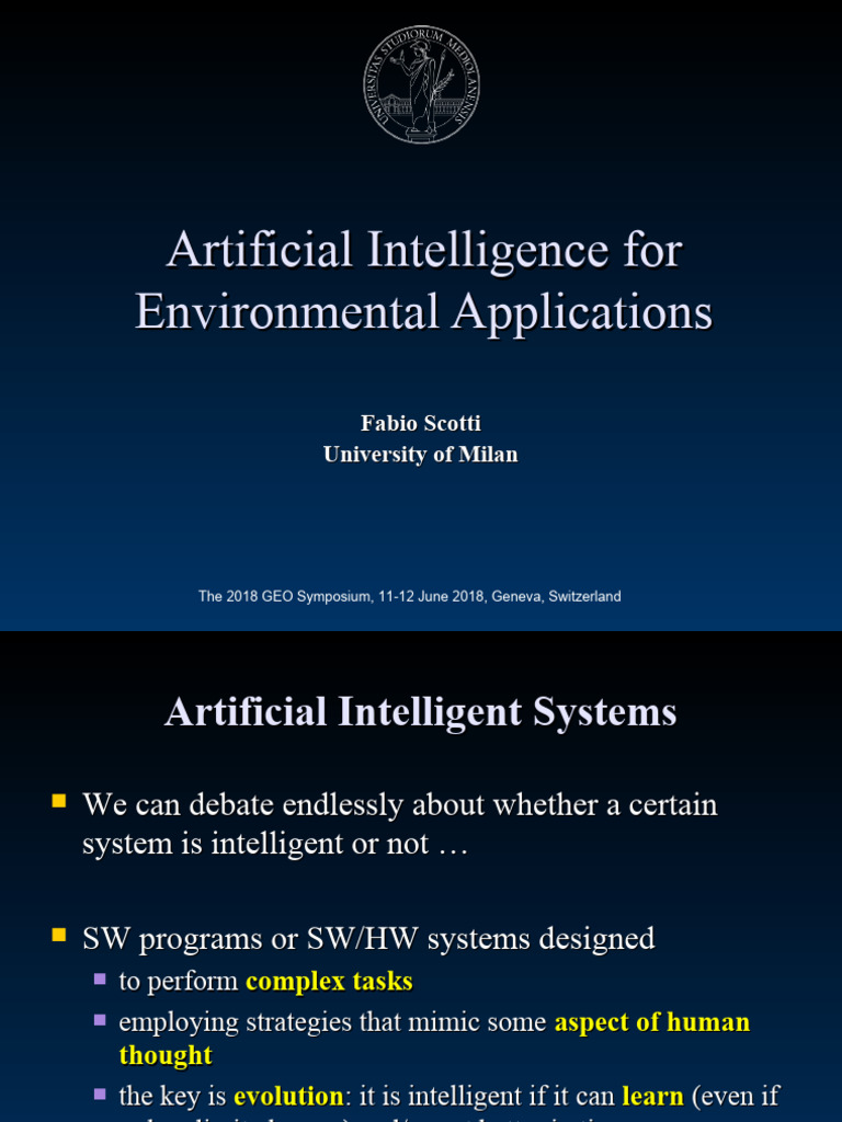 AI in Environmental Applications Overview | PDF | Artificial ...