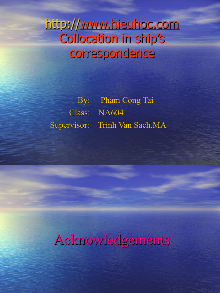 A Study On Collocation in Ships Correspondence | PDF | Adverb | Adjective