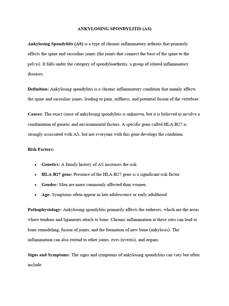 Ankylosing Spondylitis Pdf
