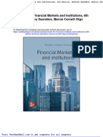 Test Bank For Financial Markets and Institutions 8th Edition Anthony Saunders Marcia Cornett Otgo Erhemjamts Full Download