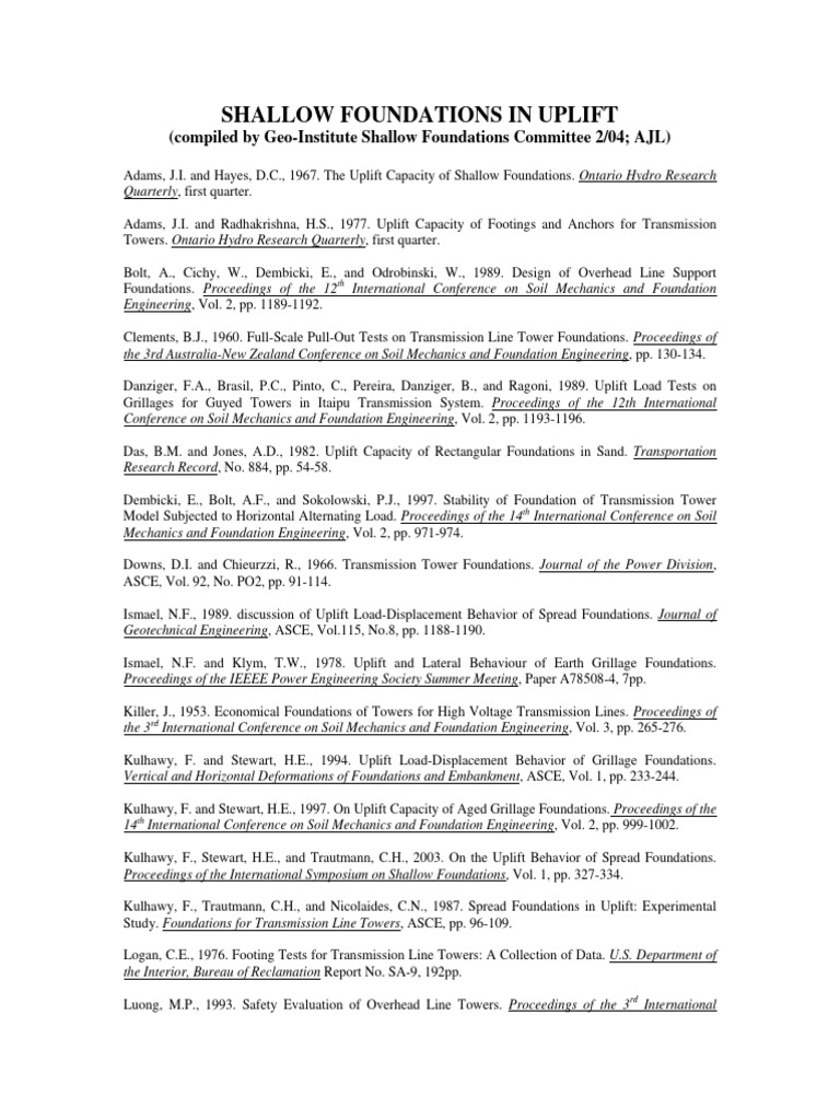 Uplift Pdf Electric Power Transmission Engineering