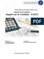 Rapport de Impôt Sur Le Résultat-IAS12