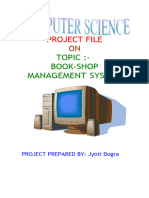 Topic:-Book-Shop Management System: Project File