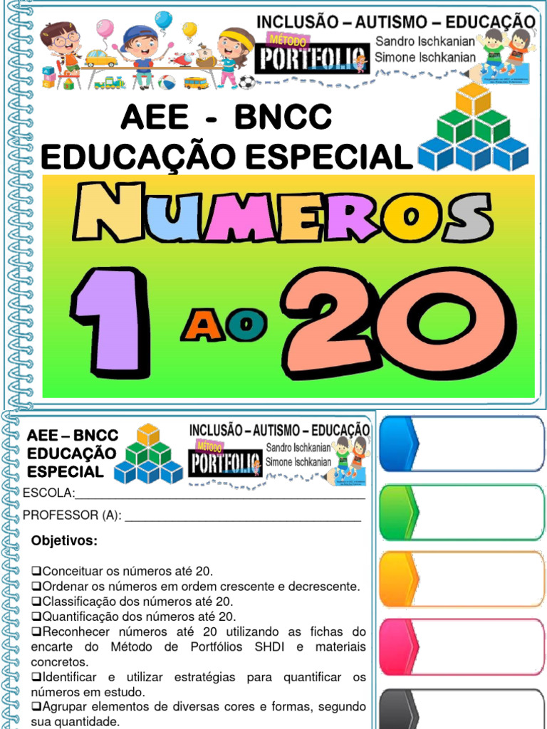 Aee - BNCC Educação Especial Números de 01 A 20 | PDF | Educação Especial