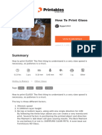 How-To-Print 3D Glass