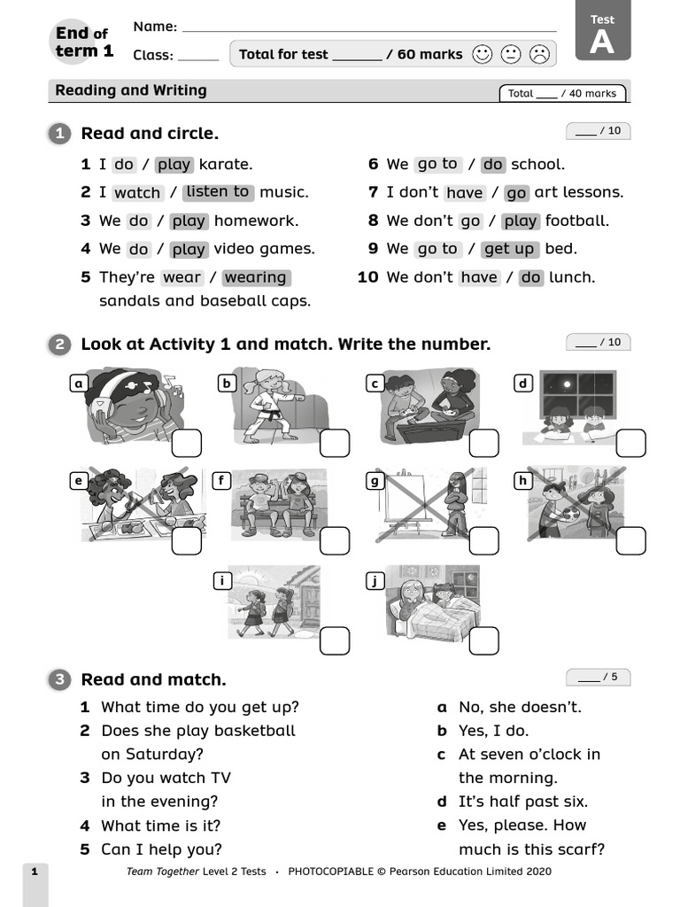 TT2 Tests EOT 1A PDF