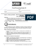 G10 Q1 W5 6 Tle SSLM Food Processing G10 Q1 W5 6