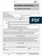 Programa Analitico-Mecnica Dos Solos I