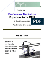 FEMEC - Experimento 1 MRU - 3Q2023