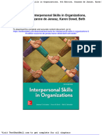 Test Bank For Interpersonal Skills in Organizations 6th Edition Suzanne de Janasz Karen Dowd Beth Schneider Full Download