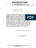 AVISO DE LICITAÇÃO - PREGÃO 03.2015