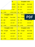 Irregular Verbs For Form 3