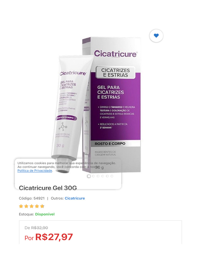 Cicatricure Gel para Cicatrizes 30G | PDF