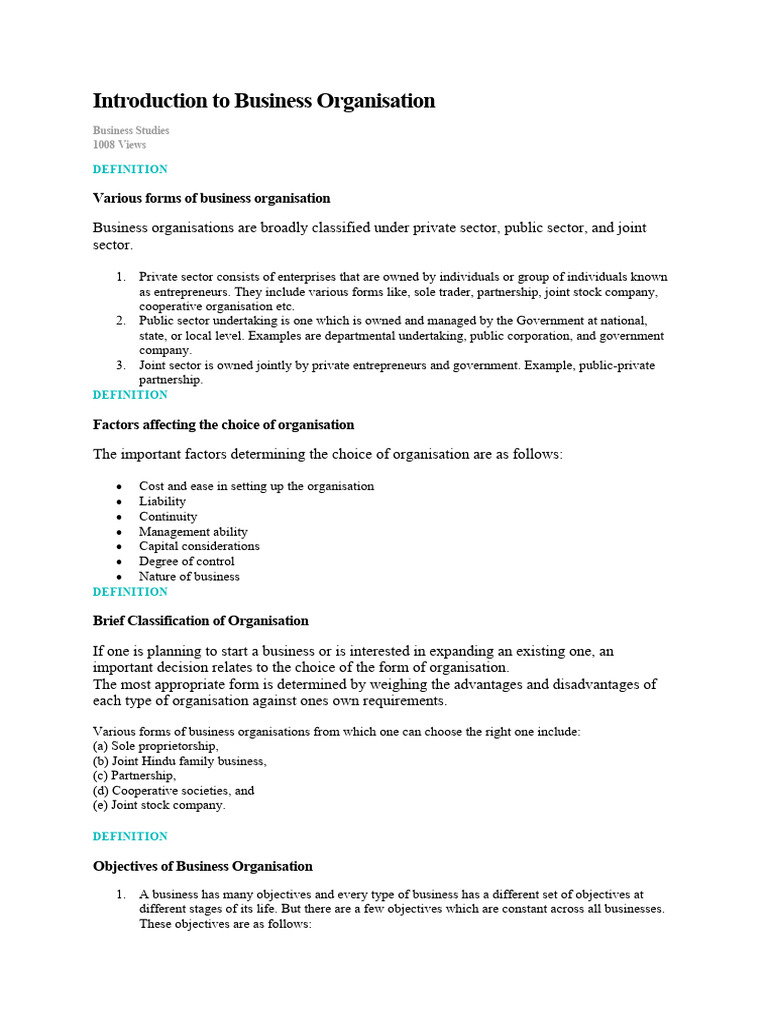 Forms of Business Organisation EOB | PDF | Innovation | Sole Proprietorship
