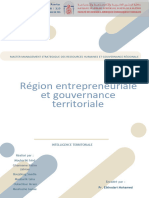 Région Entrepreneuriale Et Gouvernance Territoriale