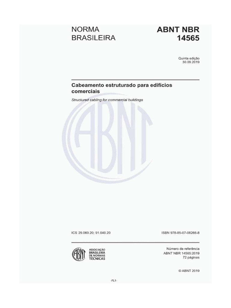 NBR 14565-2019 - Cabeamento Estruturado para Edifícios Comerciais ...