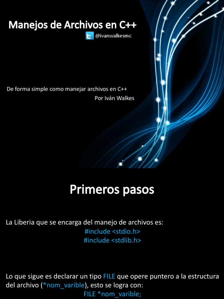 Manejos de Archivos en C++ | PDF | C ++ | Archivo de computadora