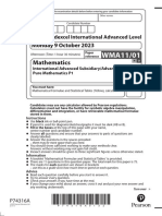 2306 WMA11 - 01 IAL Pure Mathematics P1 October 2023 PDF